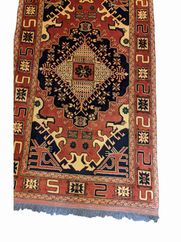154 x 108 cm Fine Afghan Tribal Brown Rug - Rugoutlet
