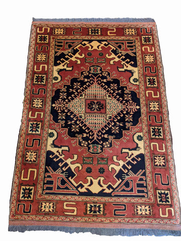 154 x 108 cm Fine Afghan Tribal Brown Rug - Rugoutlet