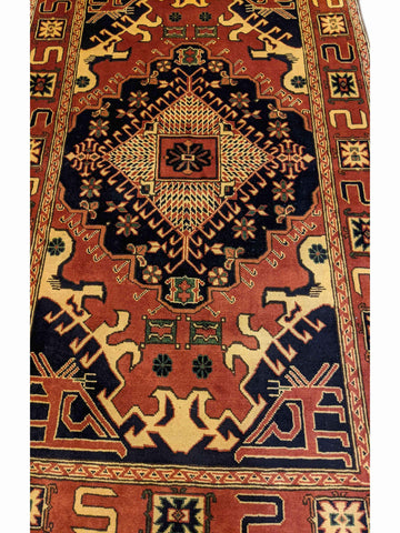 154 x 108 cm Fine Afghan Tribal Brown Rug - Rugoutlet