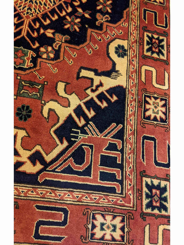 154 x 108 cm Fine Afghan Tribal Brown Rug - Rugoutlet