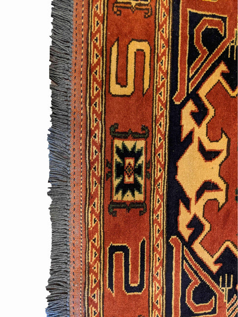 154 x 108 cm Fine Afghan Tribal Brown Rug - Rugoutlet