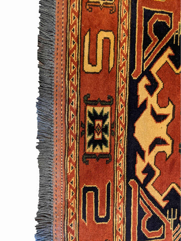 154 x 108 cm Fine Afghan Tribal Brown Rug - Rugoutlet