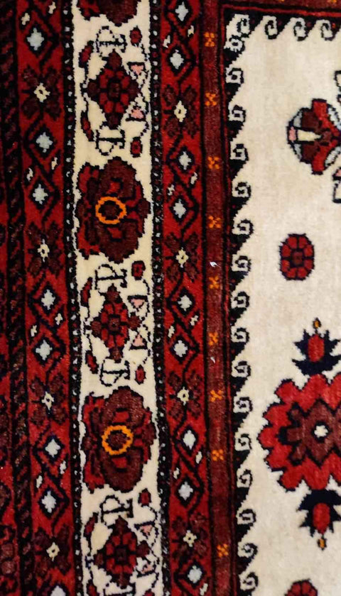 155 x 100 cm Fine Persian baluch Traditional Red Rug - Rugoutlet