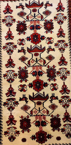 155 x 100 cm Fine Persian baluch Traditional Red Rug - Rugoutlet