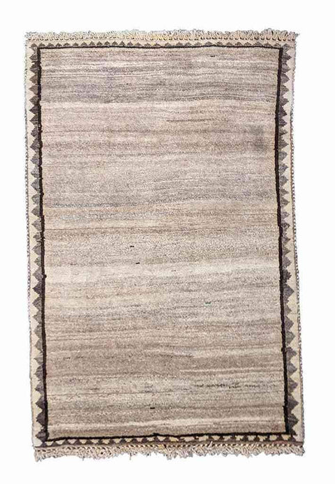 155 x 101 cm Persian Gabbeh Tribal Beige Rug - Rugoutlet