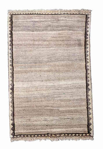 155 x 101 cm Persian Gabbeh Tribal Beige Rug - Rugoutlet