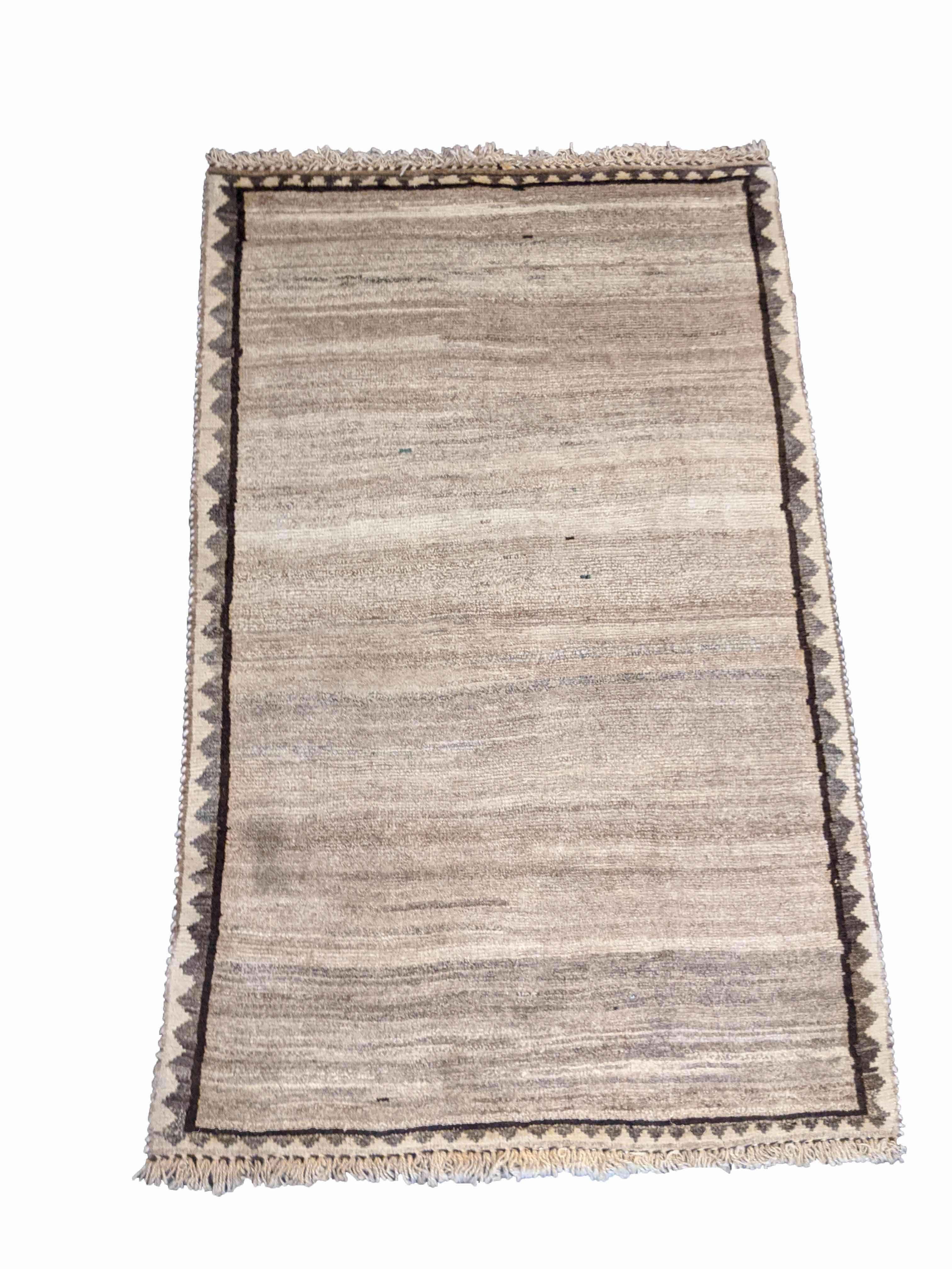 155 x 101 cm Persian Gabbeh Tribal Beige Rug - Rugoutlet