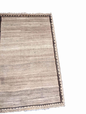 155 x 101 cm Persian Gabbeh Tribal Beige Rug - Rugoutlet