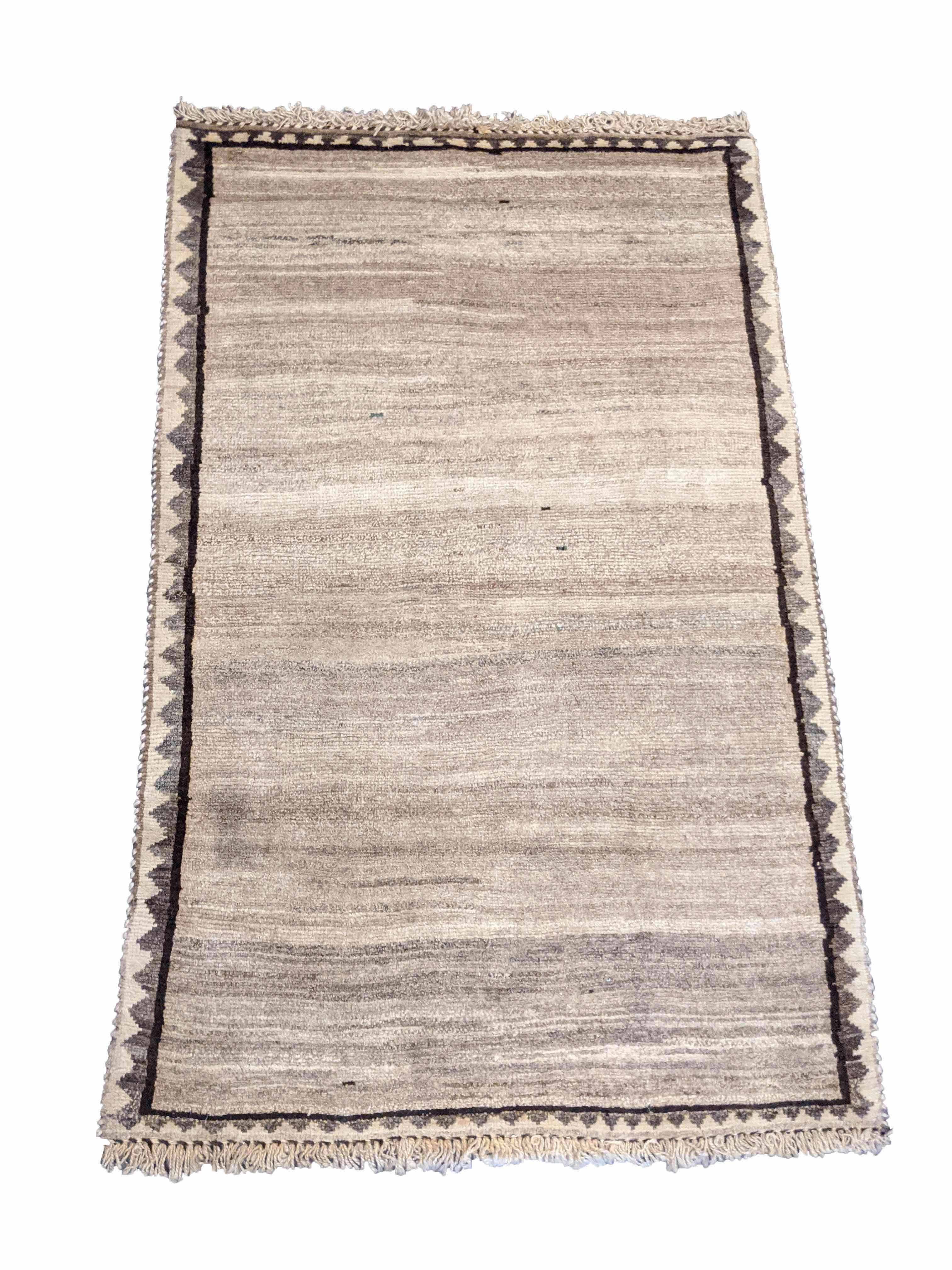 155 x 101 cm Persian Gabbeh Tribal Beige Rug - Rugoutlet