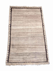 155 x 101 cm Persian Gabbeh Tribal Beige Rug - Rugmaster
