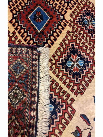155 x 102 cm Yalameh Tribal Beige Rug - Rugoutlet