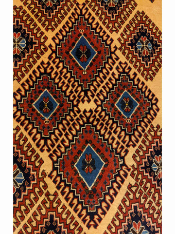 155 x 102 cm Yalameh Tribal Beige Rug - Rugoutlet