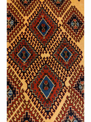 155 x 102 cm Yalameh Tribal Beige Rug - Rugmaster