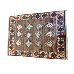 155 x 115 cm Qashqai Persian Tribal Brown Rug - Rugmaster