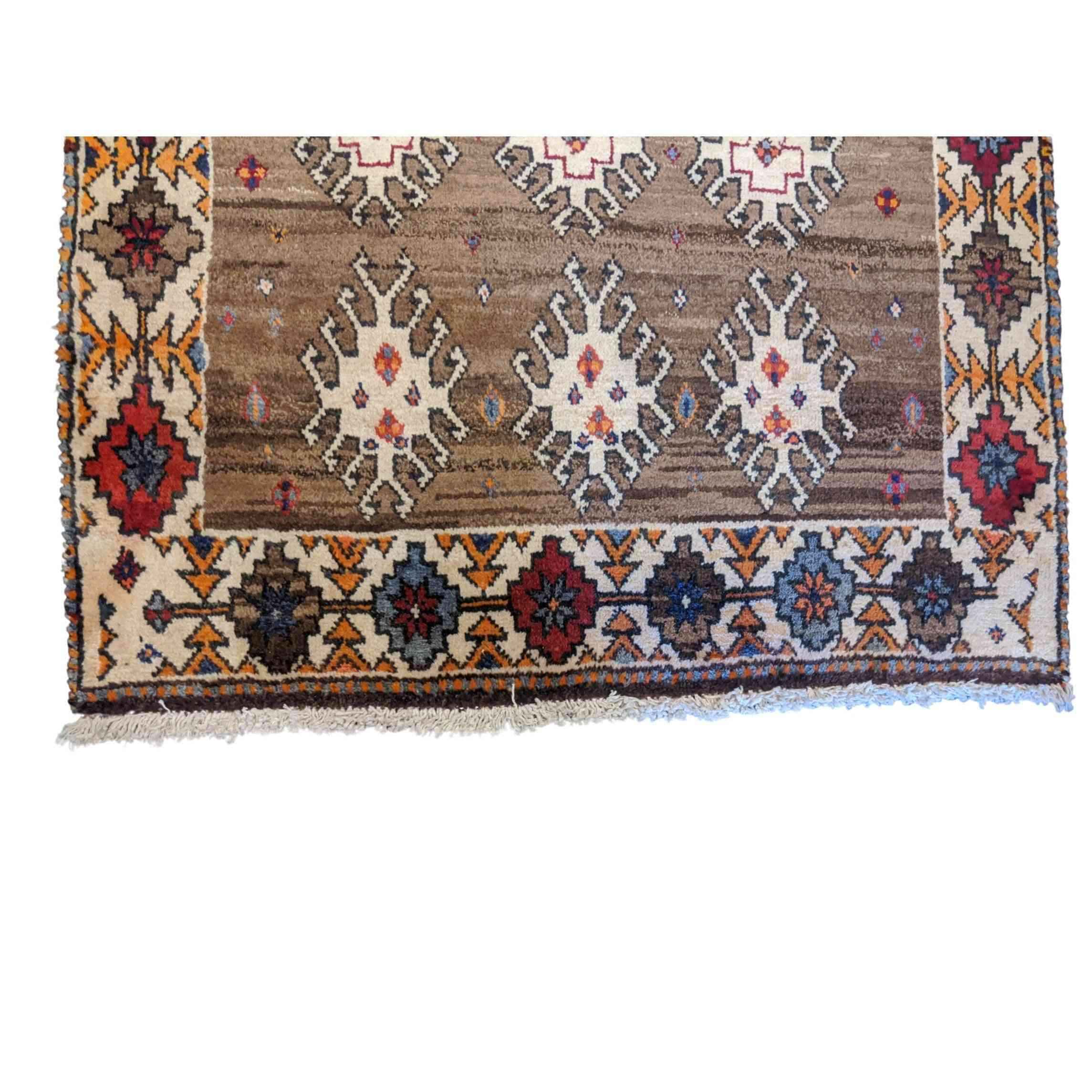 155 x 115 cm Qashqai Persian Tribal Brown Rug - Rugmaster