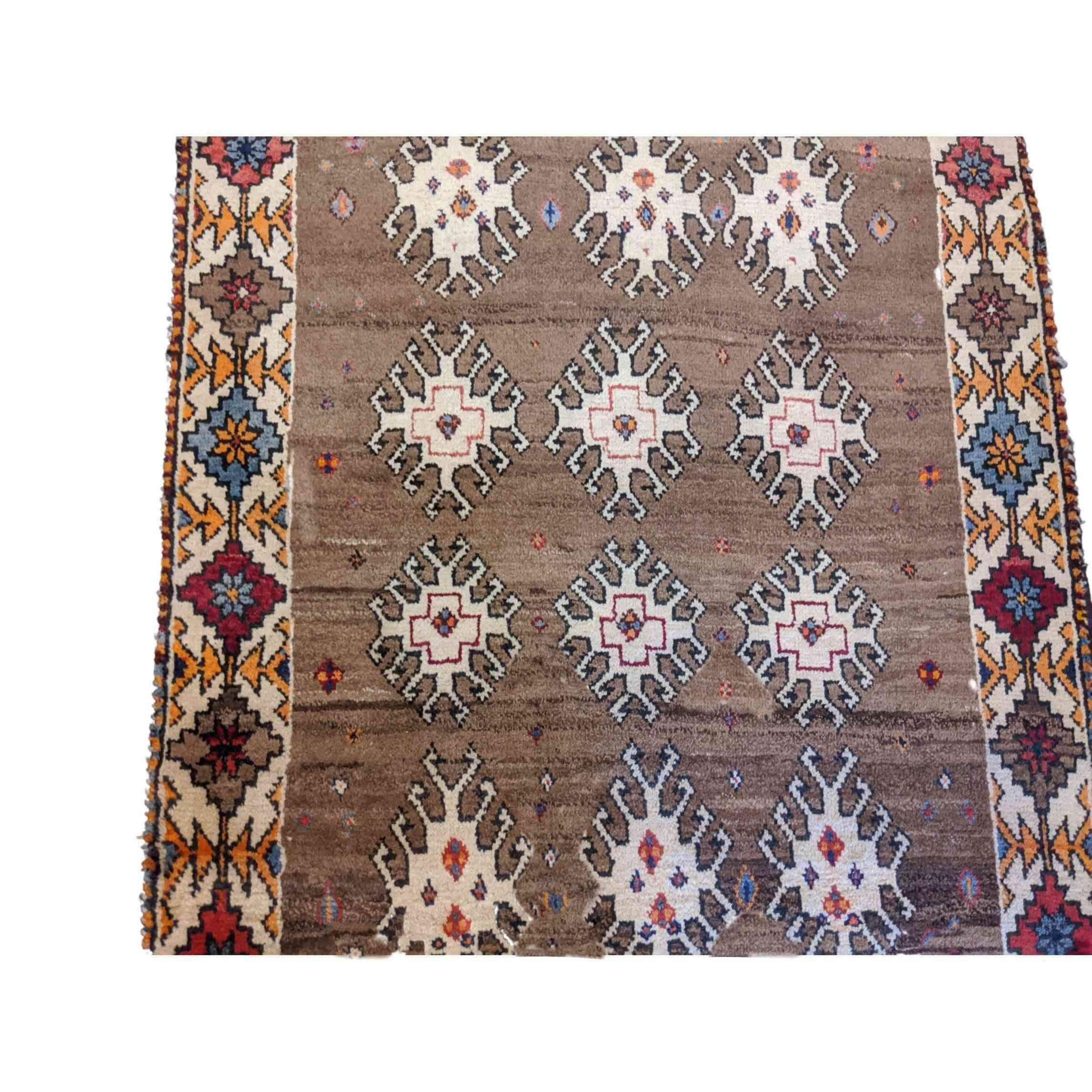 155 x 115 cm Qashqai Persian Tribal Brown Rug - Rugmaster