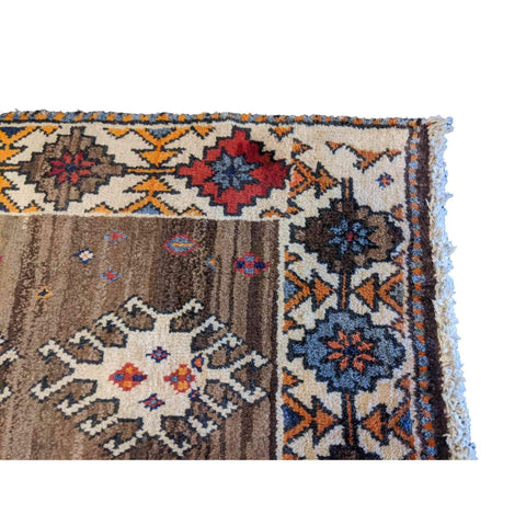 155 x 115 cm Qashqai Persian Tribal Brown Rug - Rugmaster