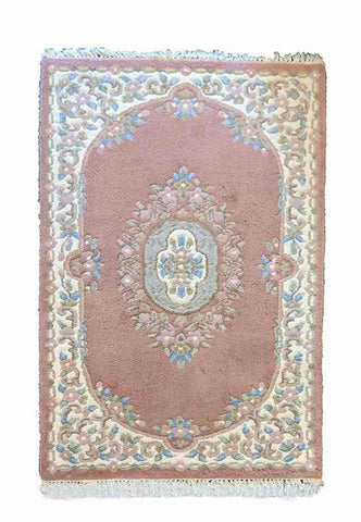 155 x 92 cm Chinese Traditional Pink Rug - Rugoutlet