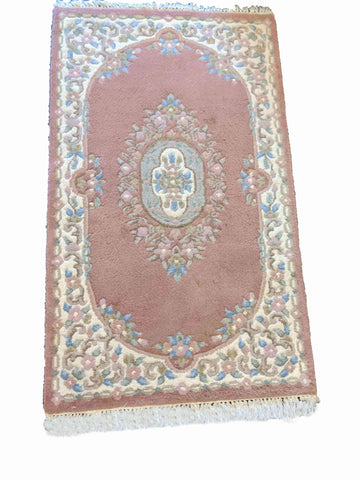 155 x 92 cm Chinese Traditional Pink Rug - Rugoutlet