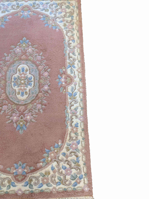 155 x 92 cm Chinese Traditional Pink Rug - Rugoutlet