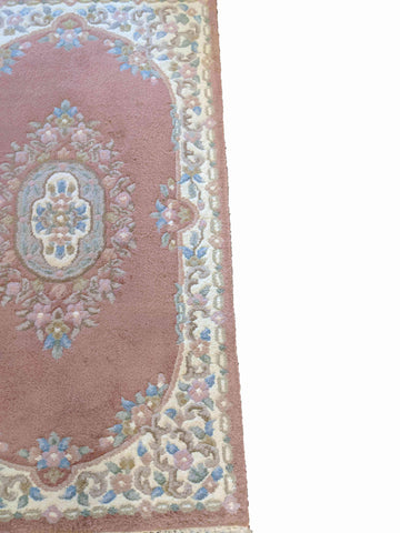 155 x 92 cm Chinese Traditional Pink Rug - Rugoutlet