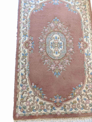 155 x 92 cm Chinese Traditional Pink Rug - Rugoutlet