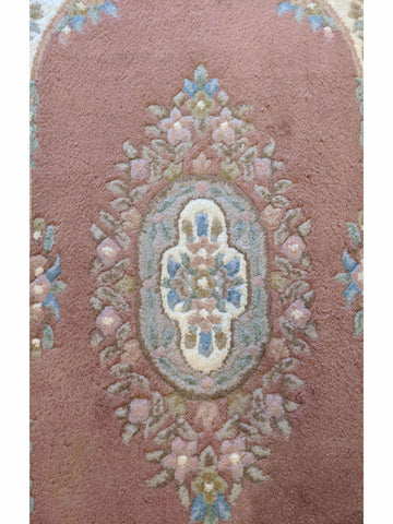 155 x 92 cm Chinese Traditional Pink Rug - Rugoutlet