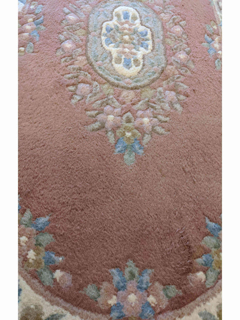 155 x 92 cm Chinese Traditional Pink Rug - Rugoutlet
