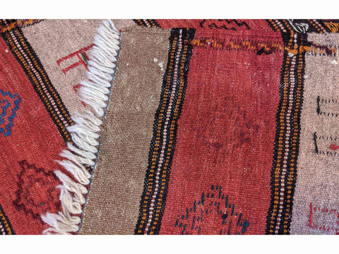 155 x 96 cm Fine Persian Baluch sumak Tribal Terracotta Rug - Rugoutlet