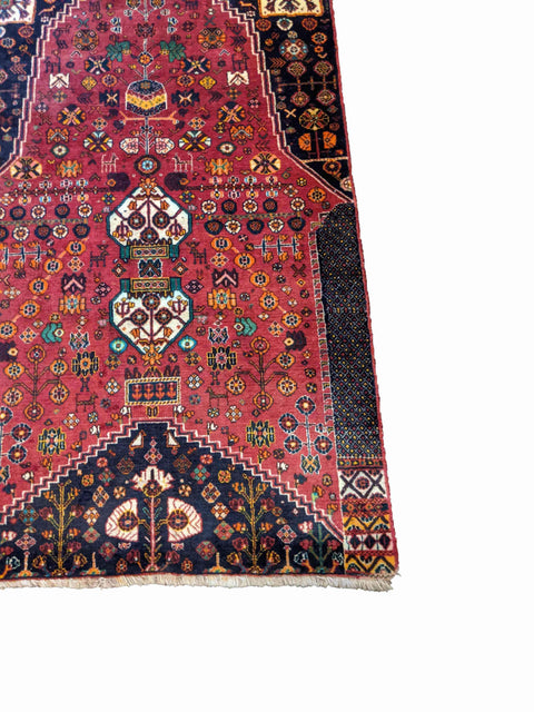 155 x 97 cm qashqai Tribal Red Rug - Rugoutlet