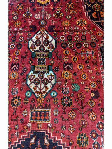 155 x 97 cm qashqai Tribal Red Rug - Rugoutlet