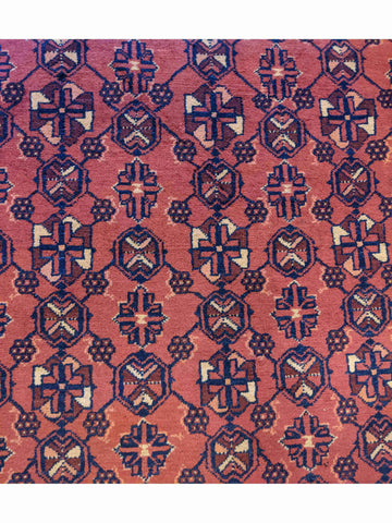 156 x 107 cm Afghan Khan Tribal Terracotta Rug - Rugoutlet