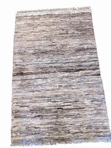 157 x 100 cm Persian Gabbeh Tribal Beige Rug - Rugoutlet