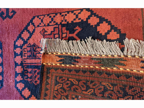 157 x 102 cm Fine Afghan New wool Tribal Red Rug - Rugoutlet