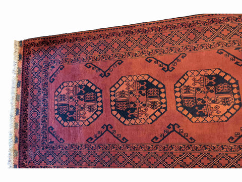 157 x 102 cm Fine Afghan New wool Tribal Red Rug - Rugoutlet