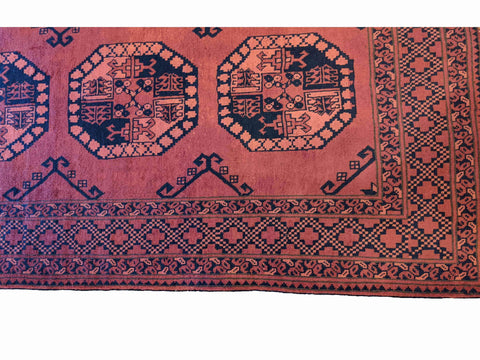 157 x 102 cm Fine Afghan New wool Tribal Red Rug - Rugoutlet