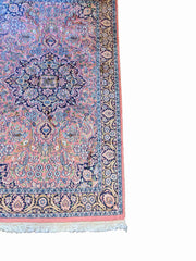 158 x 195 cm Kashmir Silk Traditional Pink Rug - Rugmaster