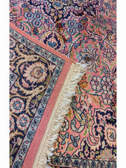 158 x 195 cm Kashmir Silk Traditional Pink Rug - Rugmaster