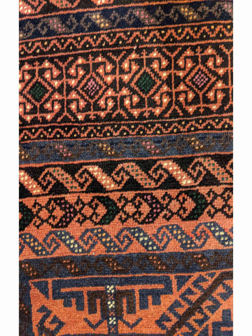 158 x 85 cm Persian Baluch Sumak Tribal Red Rug - Rugoutlet