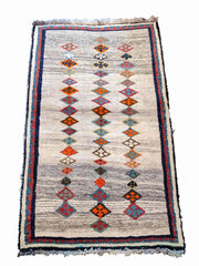 160 x 100 cm Persian Gabbeh wool Tribal Grey Rug - Rugmaster