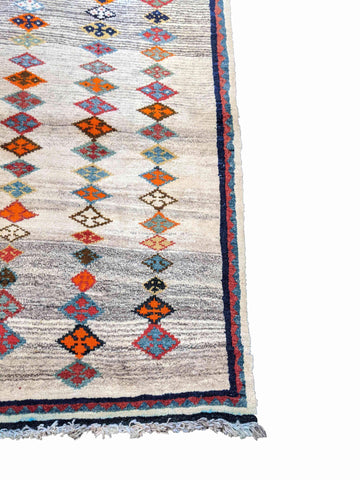 160 x 100 cm Persian Gabbeh wool Tribal Grey Rug - Rugoutlet
