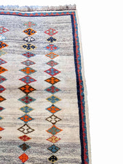 160 x 100 cm Persian Gabbeh wool Tribal Grey Rug - Rugmaster