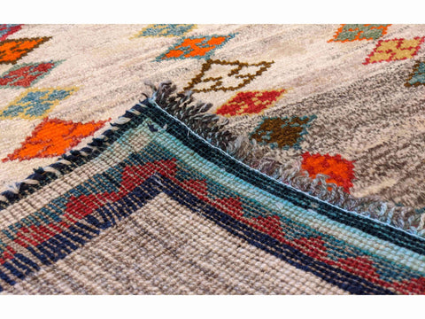160 x 100 cm Persian Gabbeh wool Tribal Grey Rug - Rugoutlet