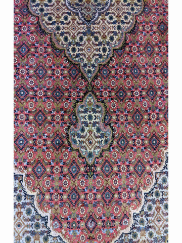 160 x 102 cm Tabriz Mahi Traditional Red Rug - Rugoutlet