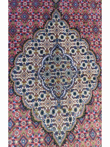160 x 102 cm Tabriz Mahi Traditional Red Rug - Rugoutlet