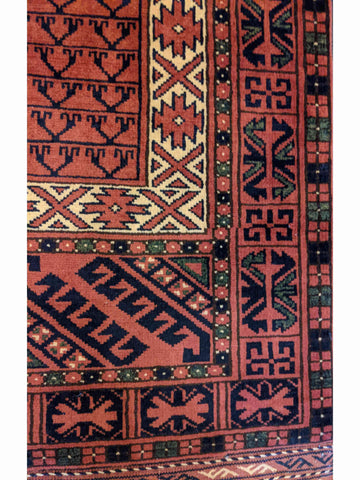 160 x 105 cm Hachlu New wool four gates of paradise Terracotta Rug - Rugoutlet