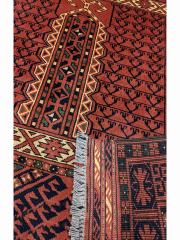 160 x 105 cm Hachlu New wool four gates of paradise Terracotta Rug - Rugoutlet