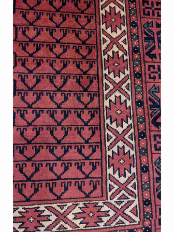 160 x 105 cm Hachlu New wool four gates of paradise Terracotta Rug - Rugoutlet