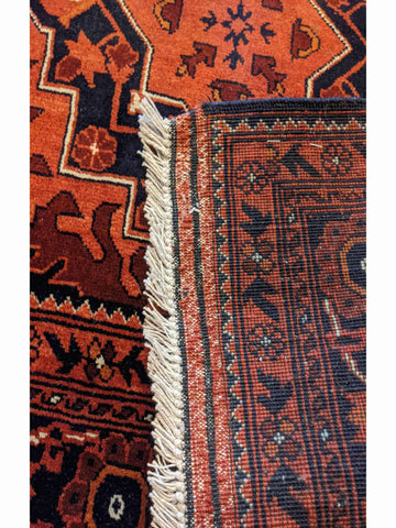 160 x 106 cm mohammadi Khan Geometric Terracotta Rug - Rugoutlet