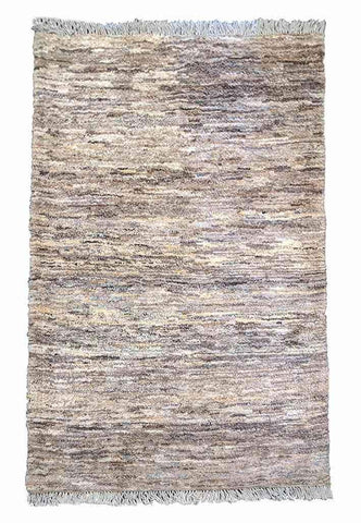 160 x 107 cm Persian Gabbeh Tribal Grey Rug - Rugoutlet